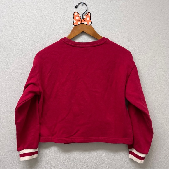 DISNEY STORE Red Mickey and Minnie Mouse “COZY” Holiday Christmas Sweater 🎄 XS - Picture 2 of 4